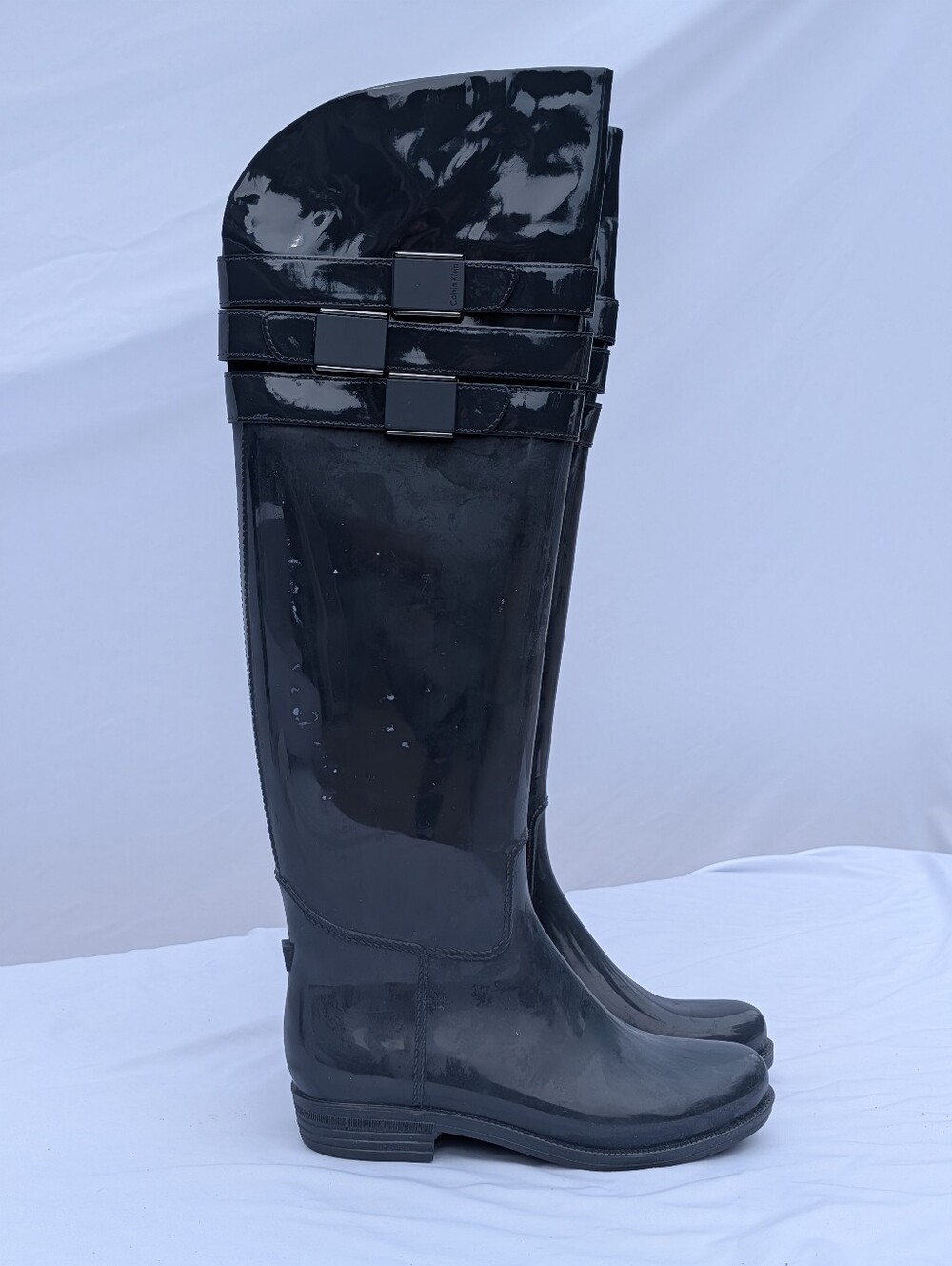 Calvin Klein Ava Over The Knee Navy Rain Boots